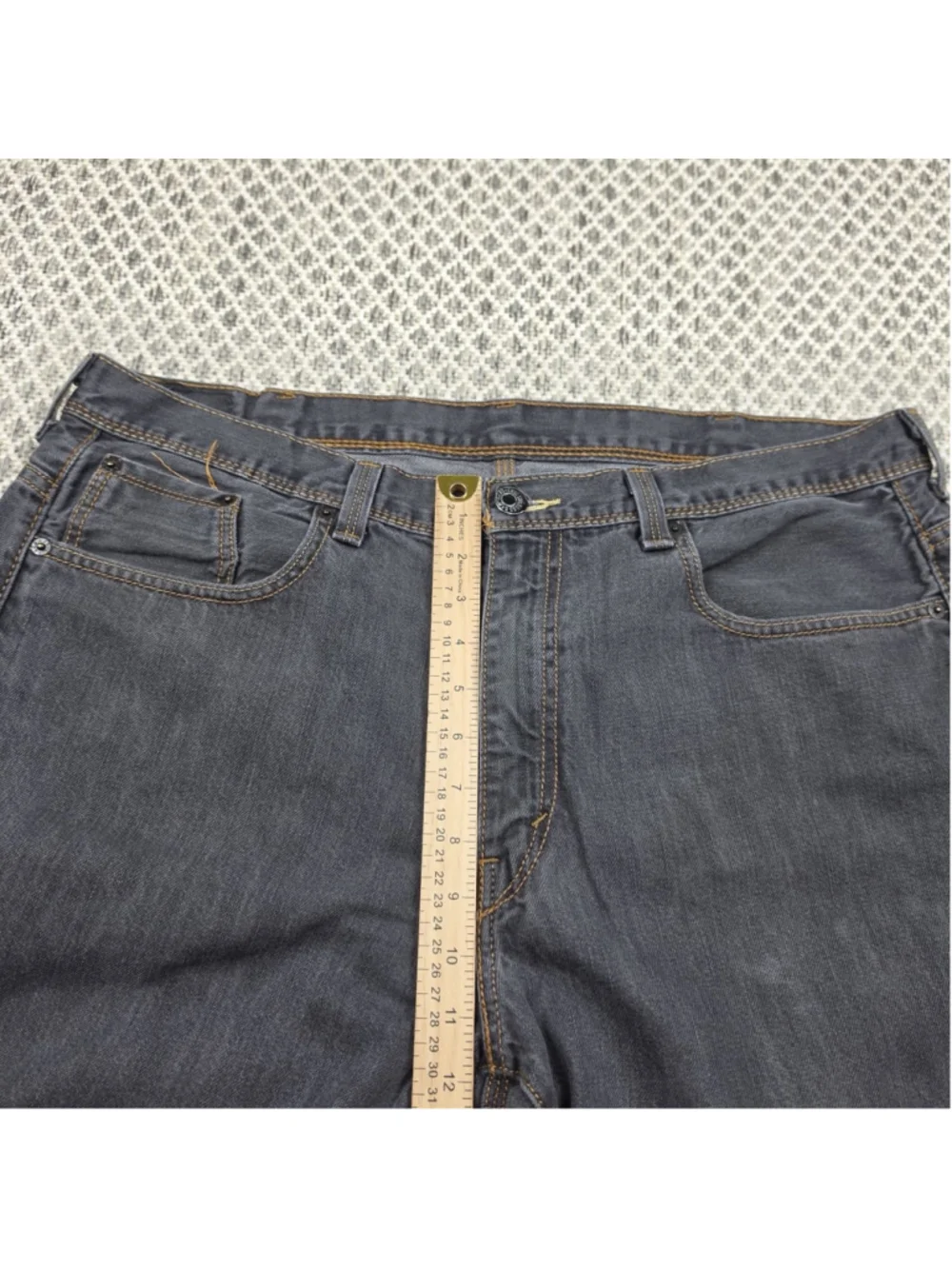 Levi’s 569 Loose Straight Black Jeans Men’s 38x30 Flap Pocket Denim Y2K